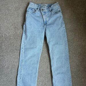 Abercrombie & Fitch Women's Light Blue Straight Jeans